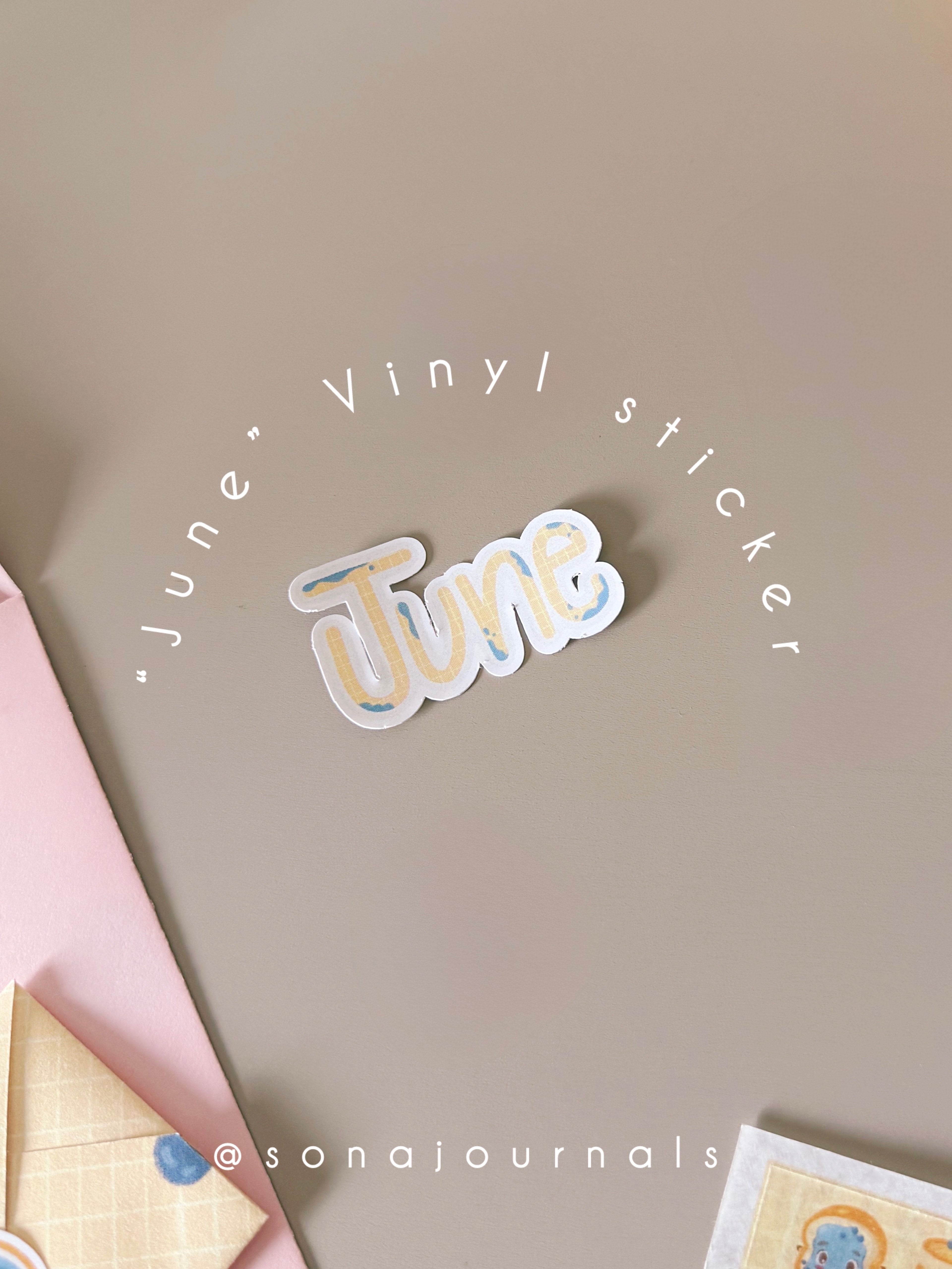 "June" Vinyl Sticker